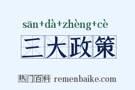三大政策是什么意思的图片